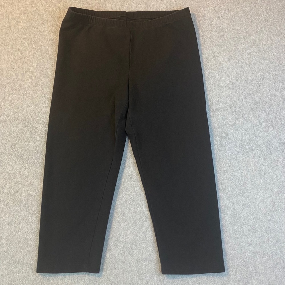Simply Vera Vera Wang Leggings‎ Women S Black Cropped Cotton Stretch Capri Pant